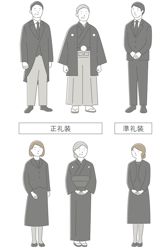 喪主・遺族の服装イメージ