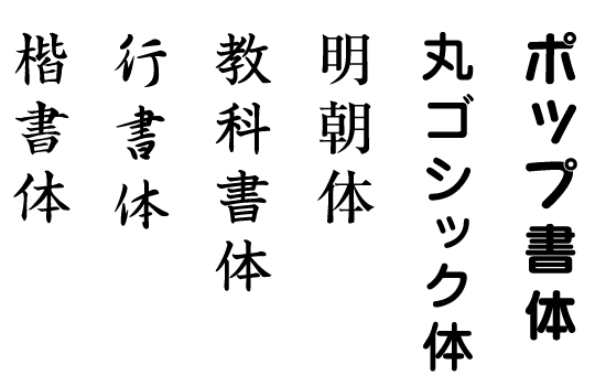 書体サンプル