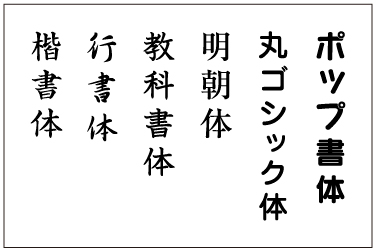 書体サンプル